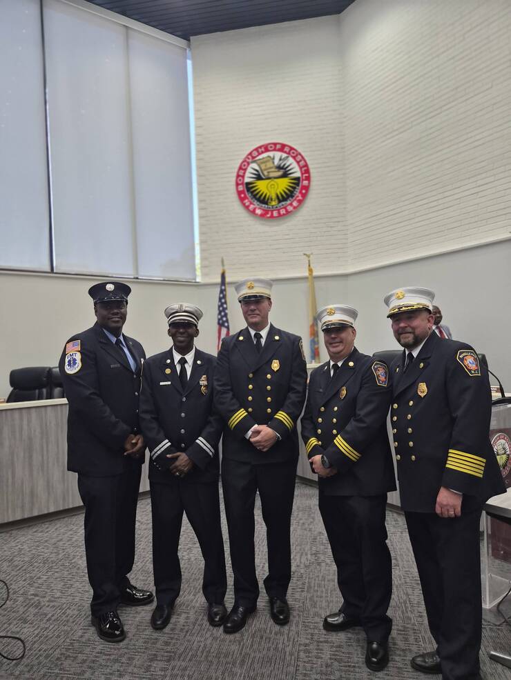 Fire Department Promotions Celebrated in Roselle, NJ