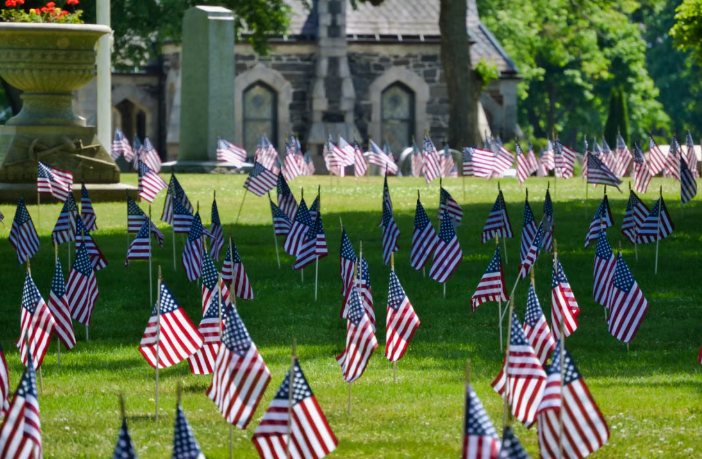 Union Catholic Honors Victims of 9/11 with 2,977 American Flags on Campus Grounds