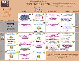 Recreation Department Announces September 2026 Calendar for 55+ Community