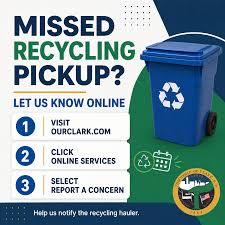 Clark Residents Can Report Missed Recycling Pickups