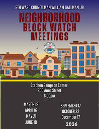5th Ward Neighborhood Watch Meeting in Elizabeth, NJ