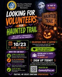 Haunted Trail Volunteers Needed in Plainfield, NJ 