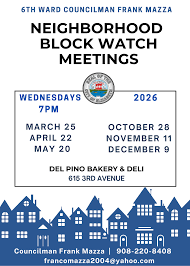 6th Ward Neighborhood Watch Meeting in Elizabeth, NJ 