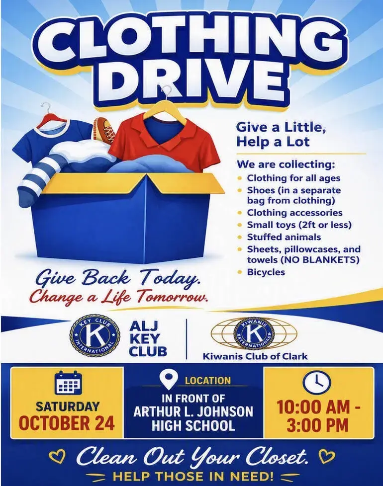 Kiwanis Clothing Drive at ALJ High School in Clark, NJ