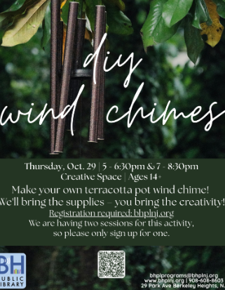 DIY Wind Chimes Workshop in Berkeley Heights, NJ
