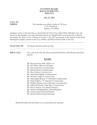 Planning Board Meeting in Rahway, NJ