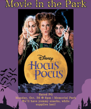 Hocus Pocus Movie in the Park in Berkeley Heights, NJ