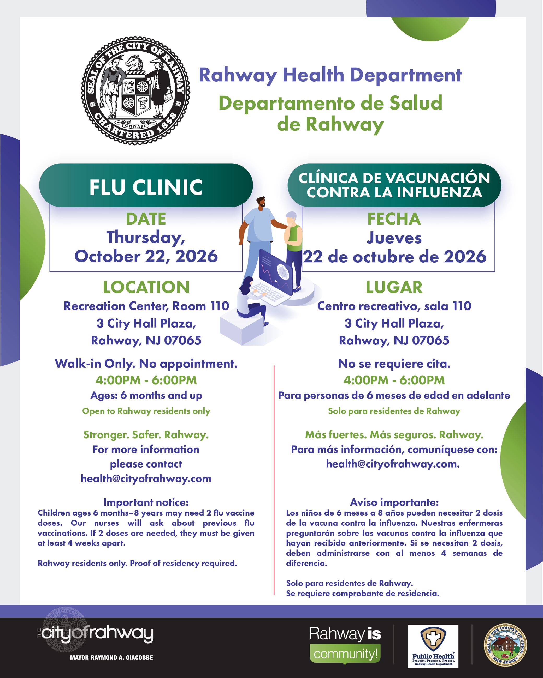 Free Flu Clinic in Rahway, NJ